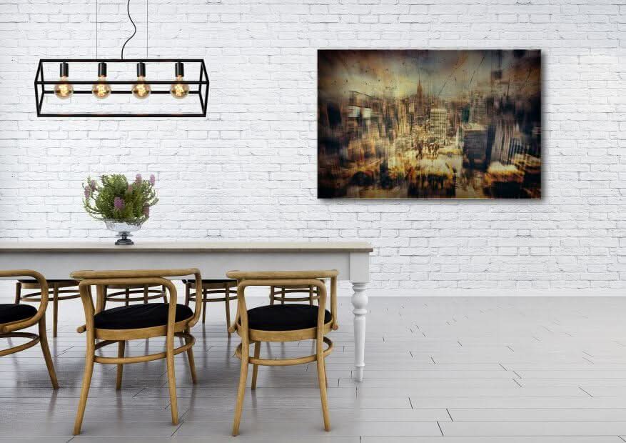 Suspension Fabian 4 lumières noire
