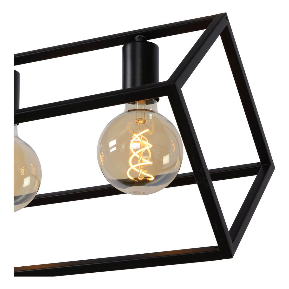 Suspension Fabian 6 lumières noire