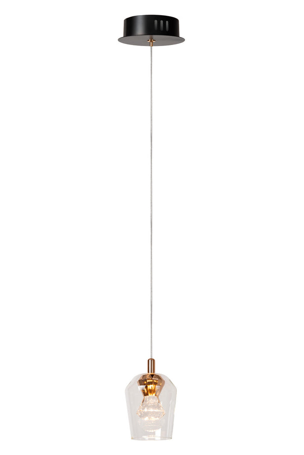Suspension Berliane transparente, verre, H 65 cm (00430/04/60)