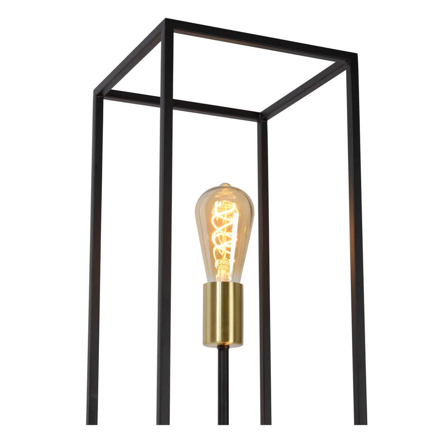 Lampadaire Ruben 3 lumières noir et doré mat