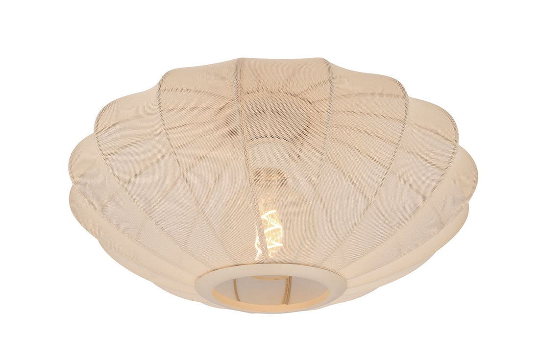 Plafonnier Corina beige, tissu