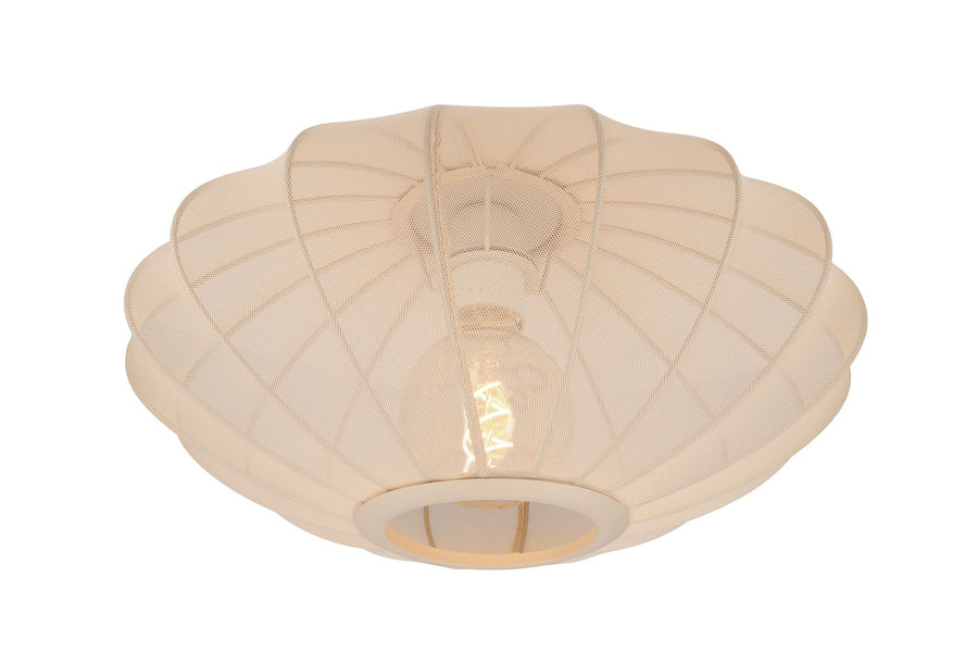 Plafonnier Corina beige, tissu