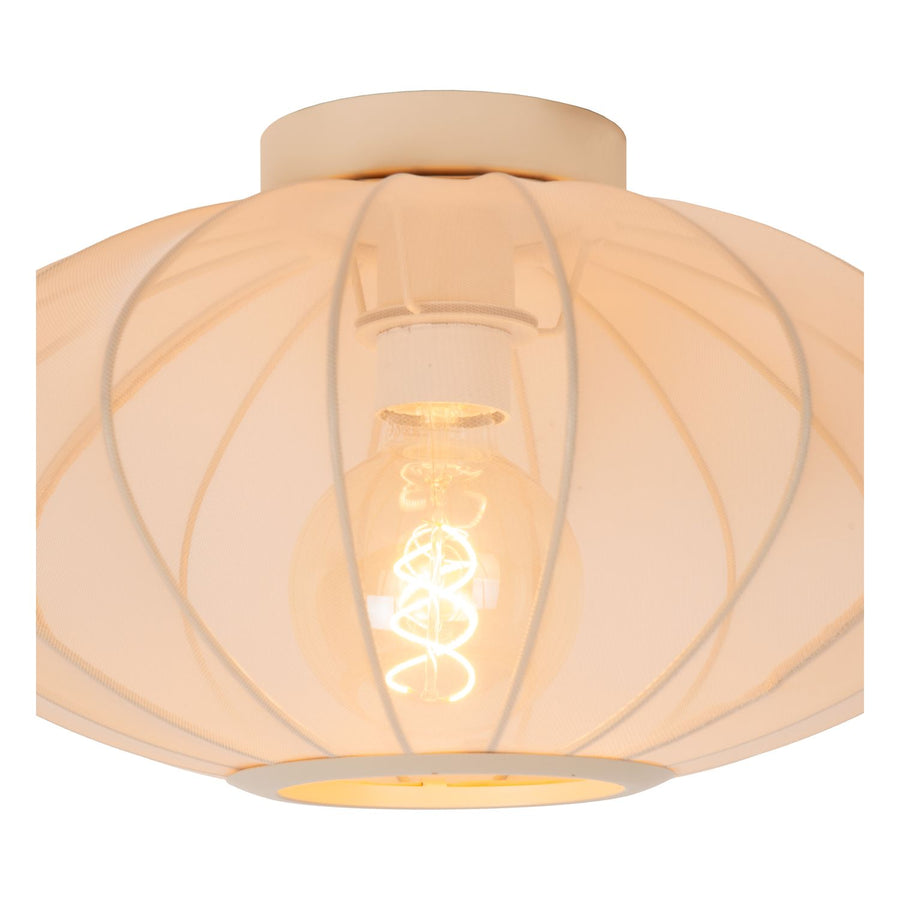 Plafonnier Corina beige, tissu