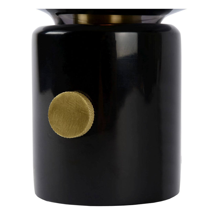 Lampe à poser Charlize fumée et grise, verre
