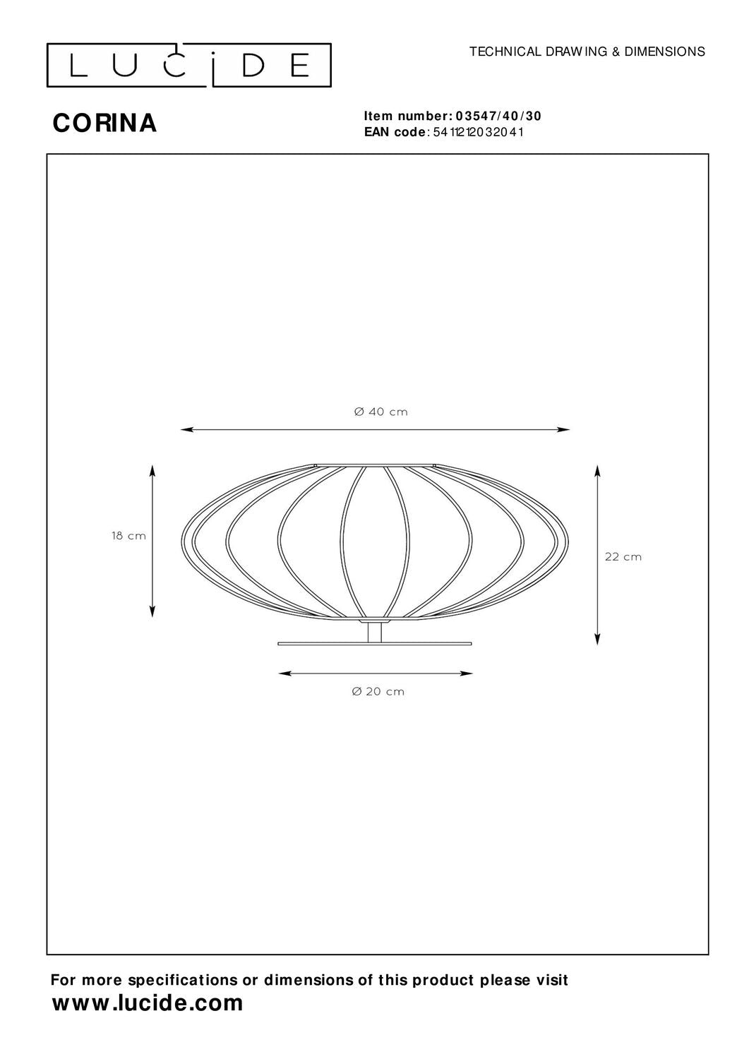 Lampe à poser Corina noire et dorée mat, tissu