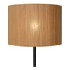Lampadaire Magius bois clair et noir, rotin