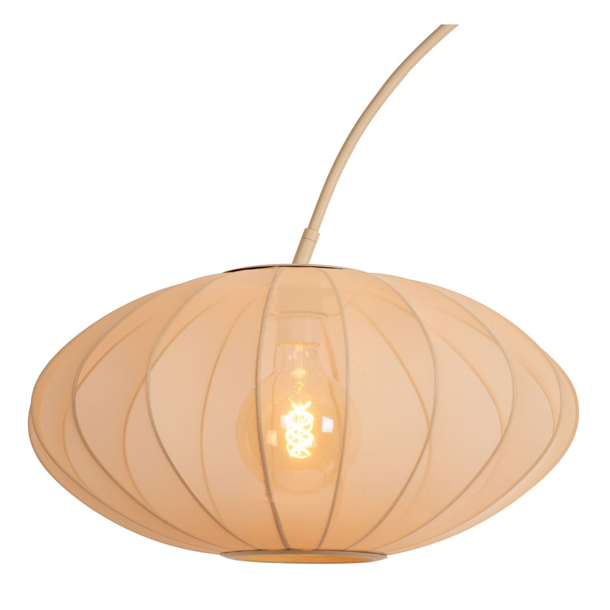 Lampadaire Corina beige, tissu
