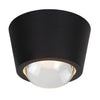 Plafonnier Rigon noir, verre