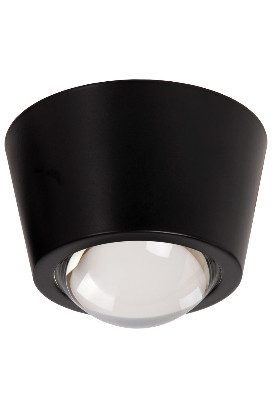 Plafonnier Rigon noir, verre