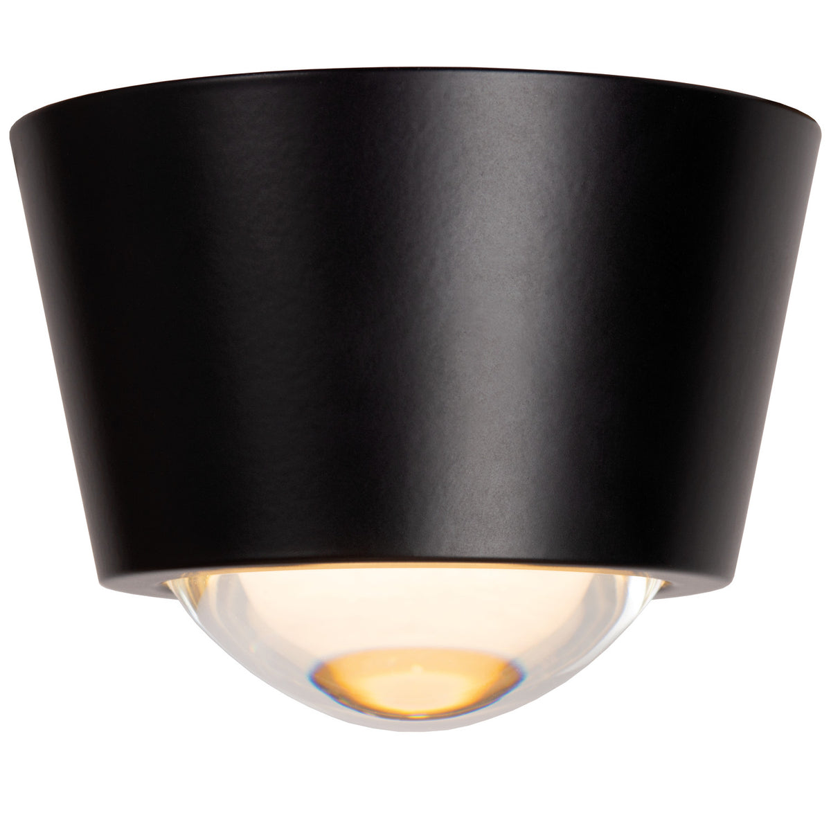 Plafonnier Rigon noir, verre