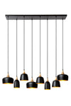 Suspension Chayanne 8 lumières noire