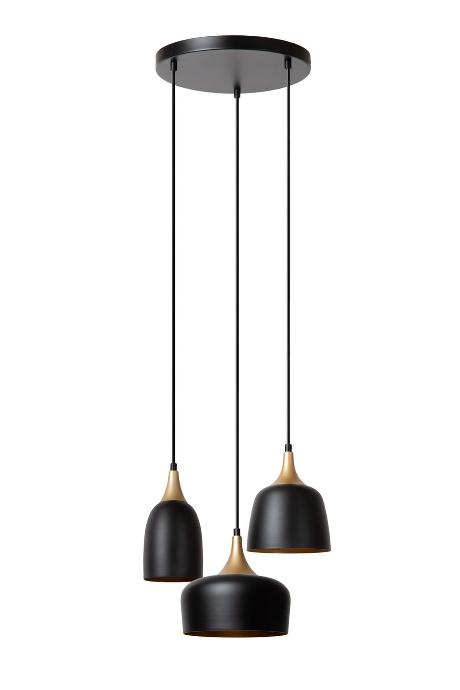 Suspension Chayanne 3 lumières noire