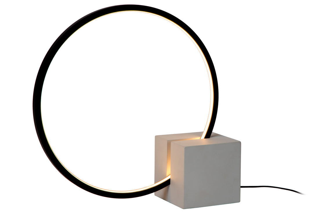 Lampe à poser Cirkelis noire, H 32 cm