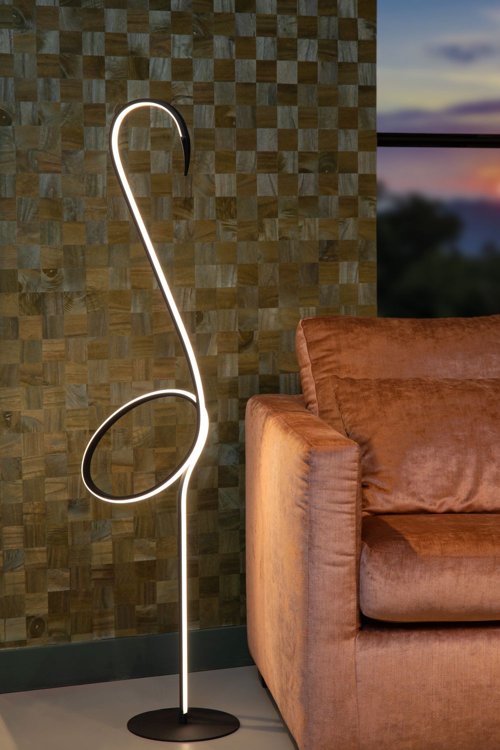 Lampadaire salon | Flamingo Noir