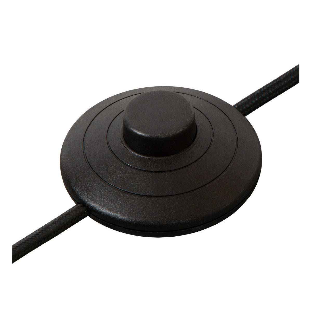 Lampadaire Bensen noir, rotin
