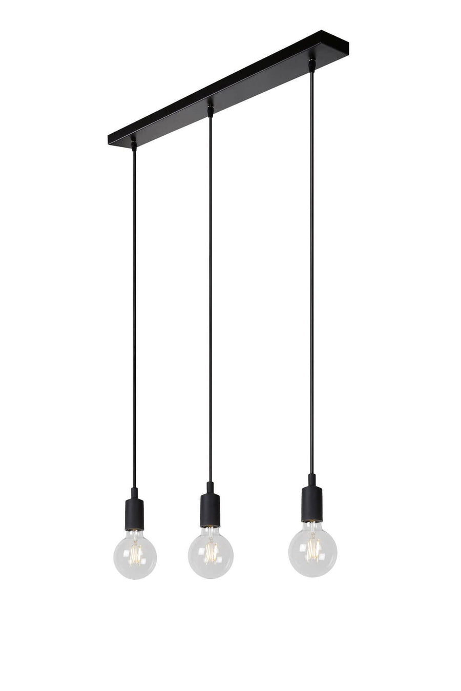 Suspension FIX 3 lumières noire