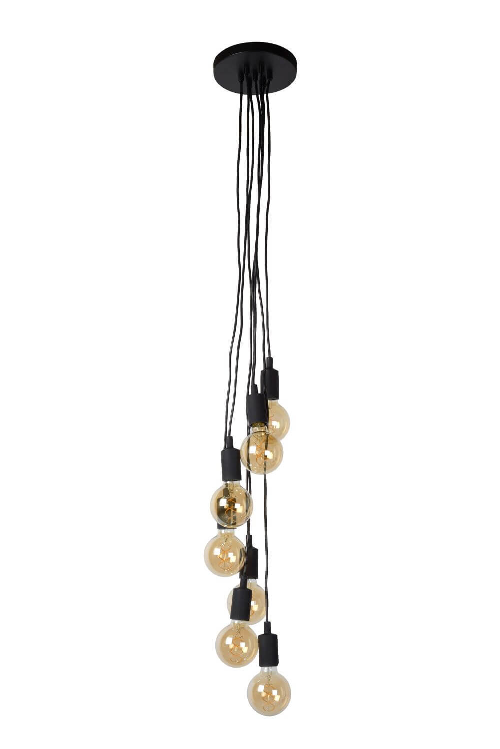 Suspension FIX 7 lumières noire