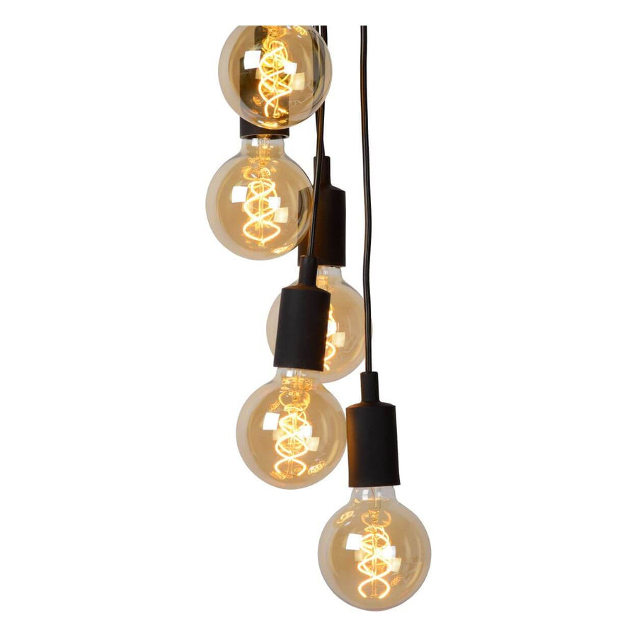 Suspension FIX 7 lumières noire