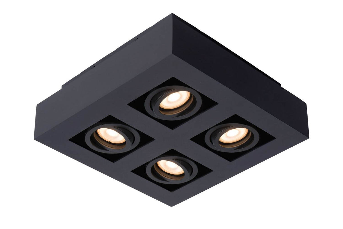 Plafonnier Xirax 4 lumières noir