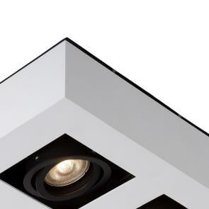 Plafonnier Xirax 4 lumières blanc et noir