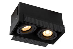 Spot encastrable Trimless 2 lumières noir