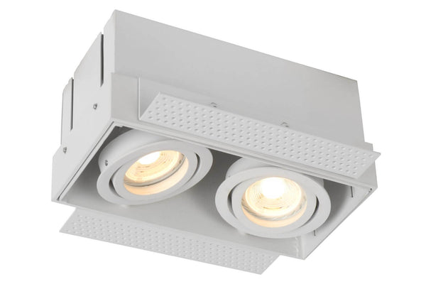 Spot encastrable Trimless 2 lumières blanc