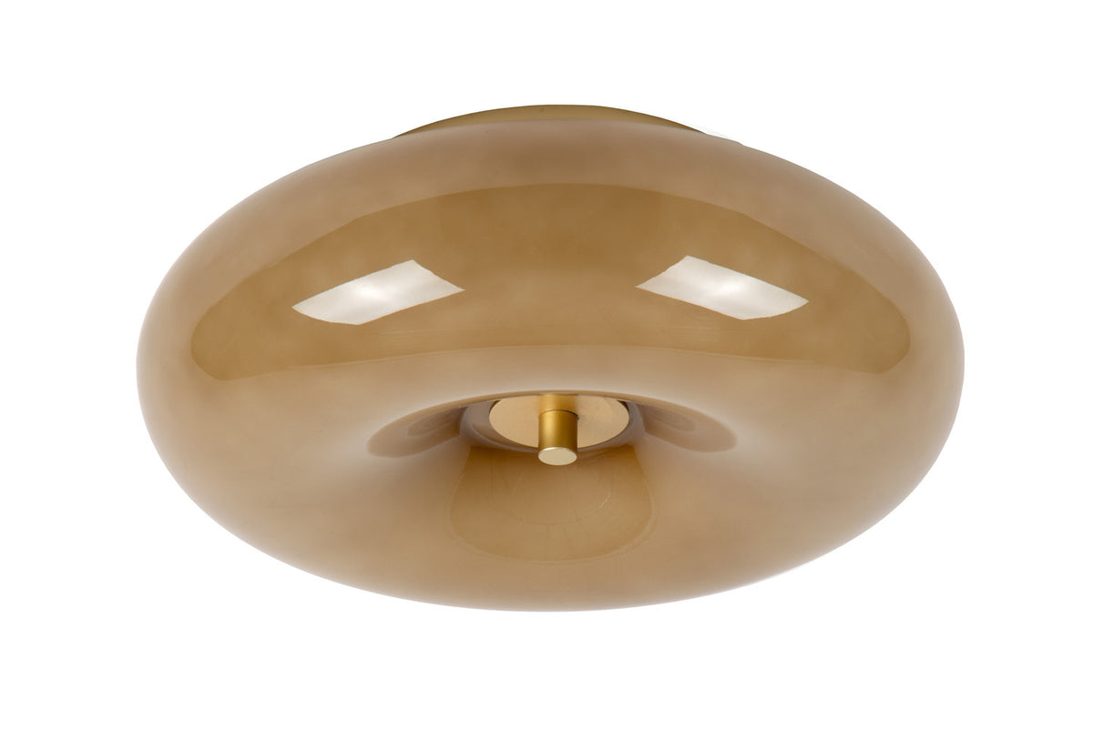 Plafonnier Sentino 3 lumières taupe, verre