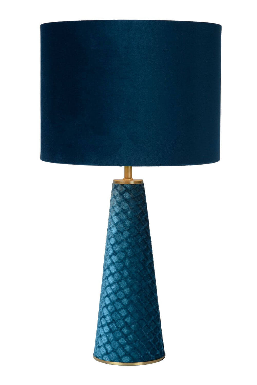 Lampe à poser Extravaganza Velvet turquoise, coton