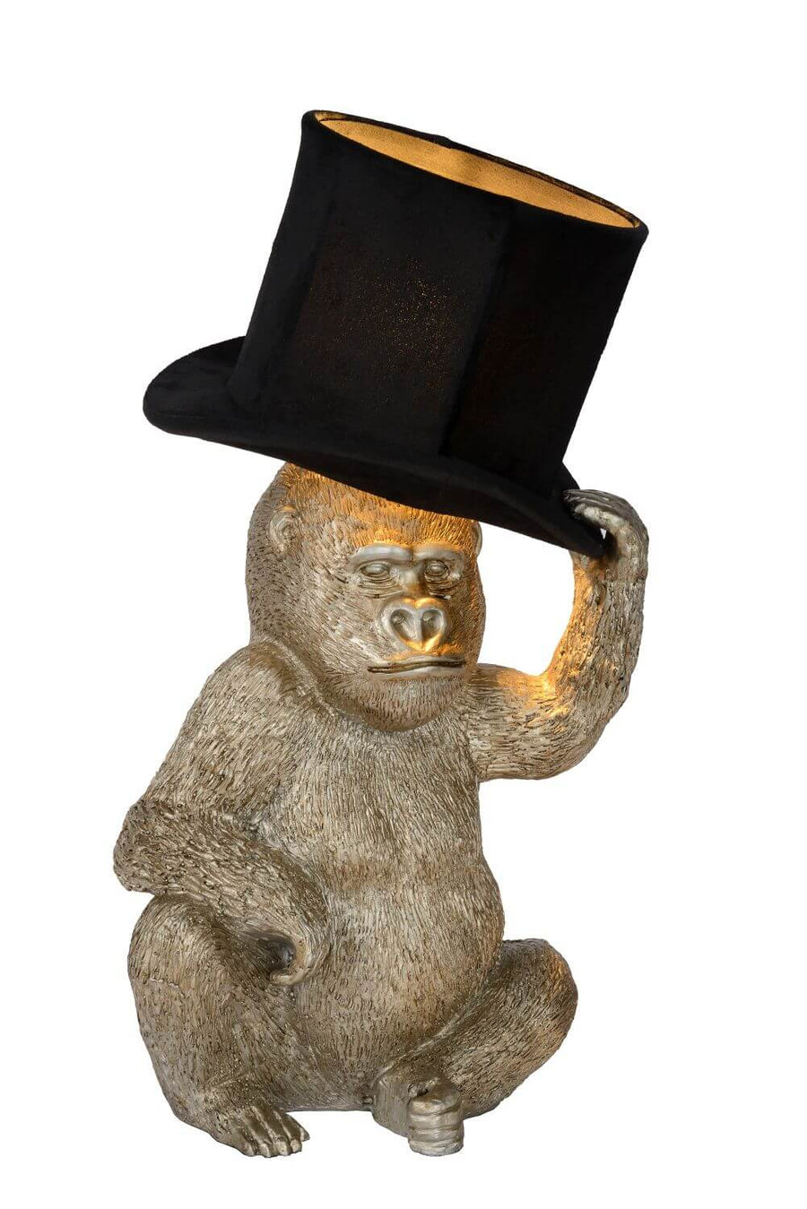 Lampe à poser Extravaganza Gust noire et dorée, coton