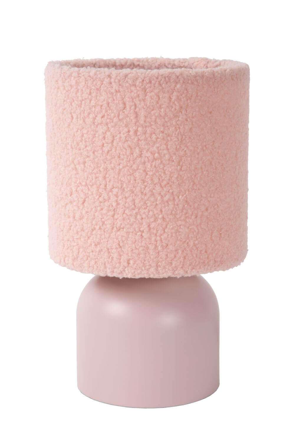 Lampe à poser Woolly rose et noire, coton