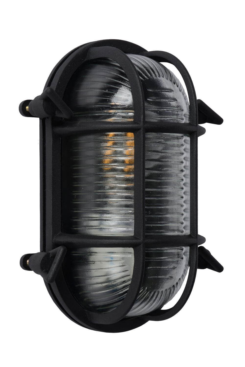 Applique extérieure Dudley noire, verre