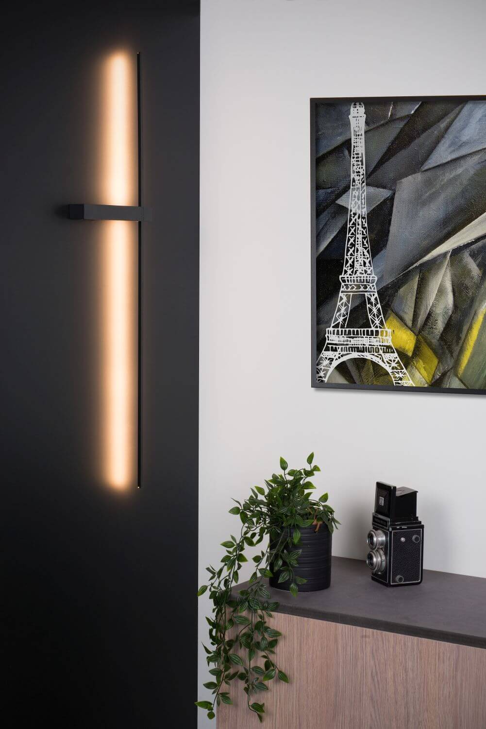 Applique murale Segin noire, L 90 cm
