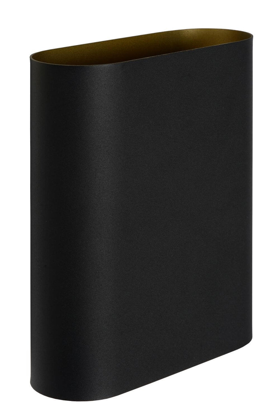 Applique murale Ovalis 2 lumières noire et dorée mat