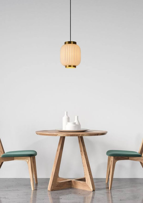 Suspension Gosse blanche, porcelaine