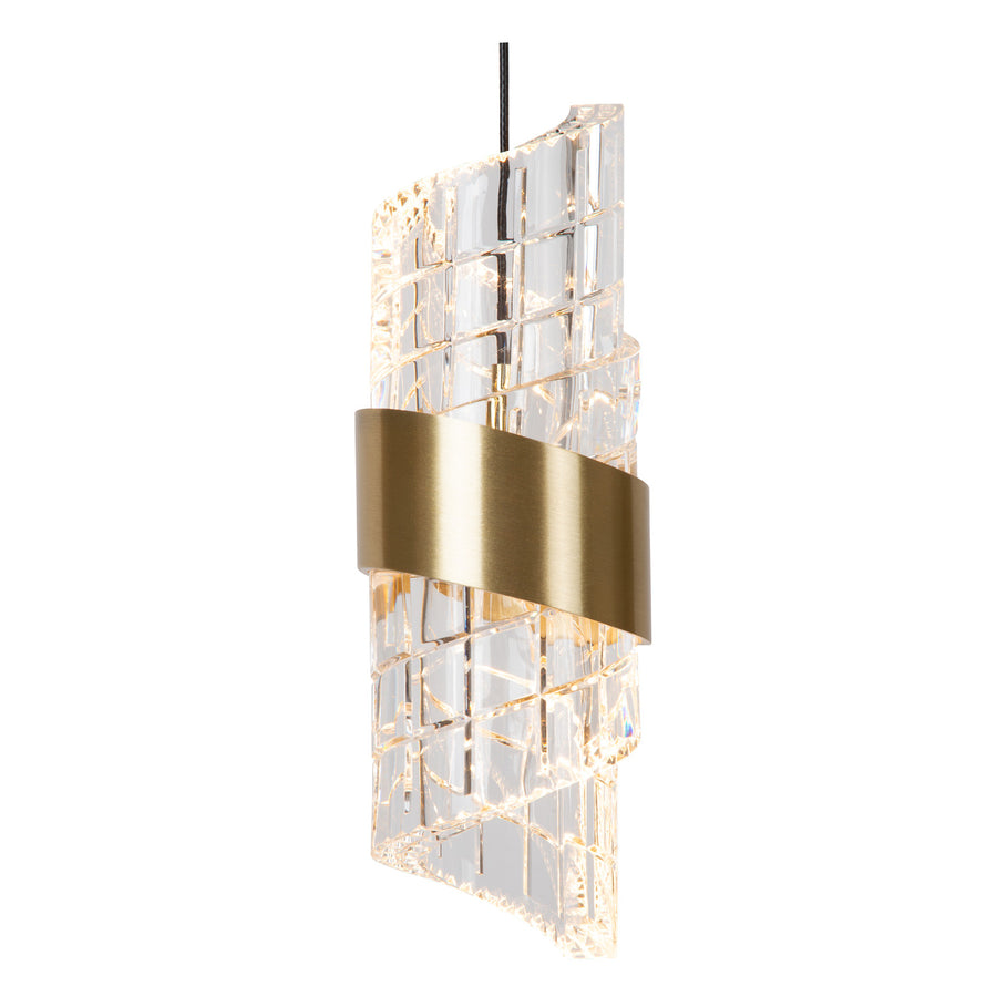 Suspension Kligande dorée, L 84 cm