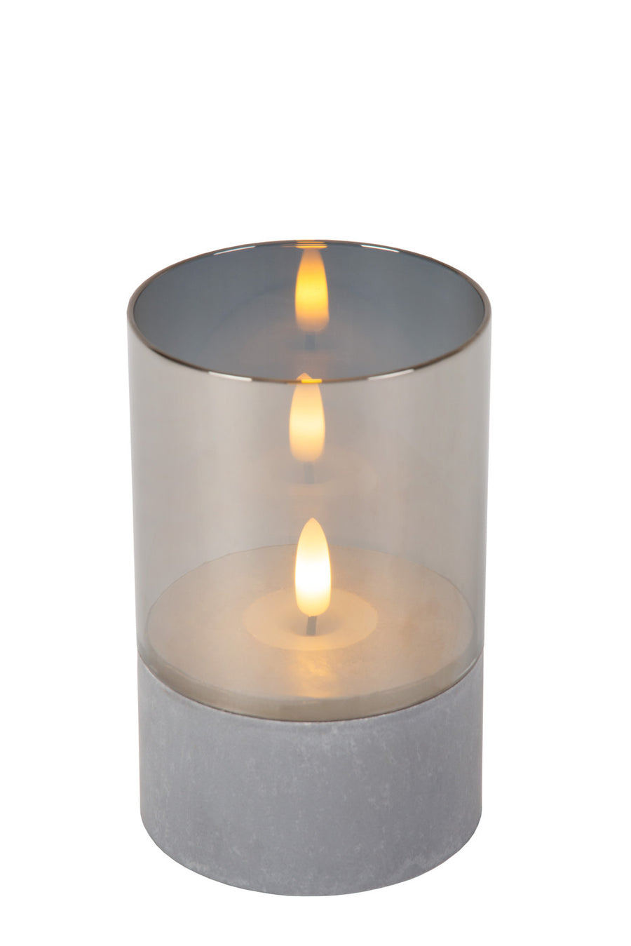 Lampe à poser Velas fumée, verre