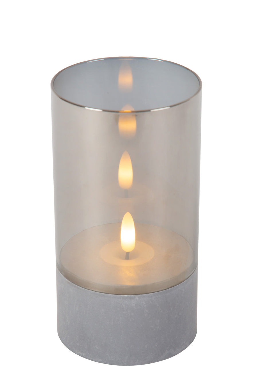 Lampe à poser Velas fumée, verre