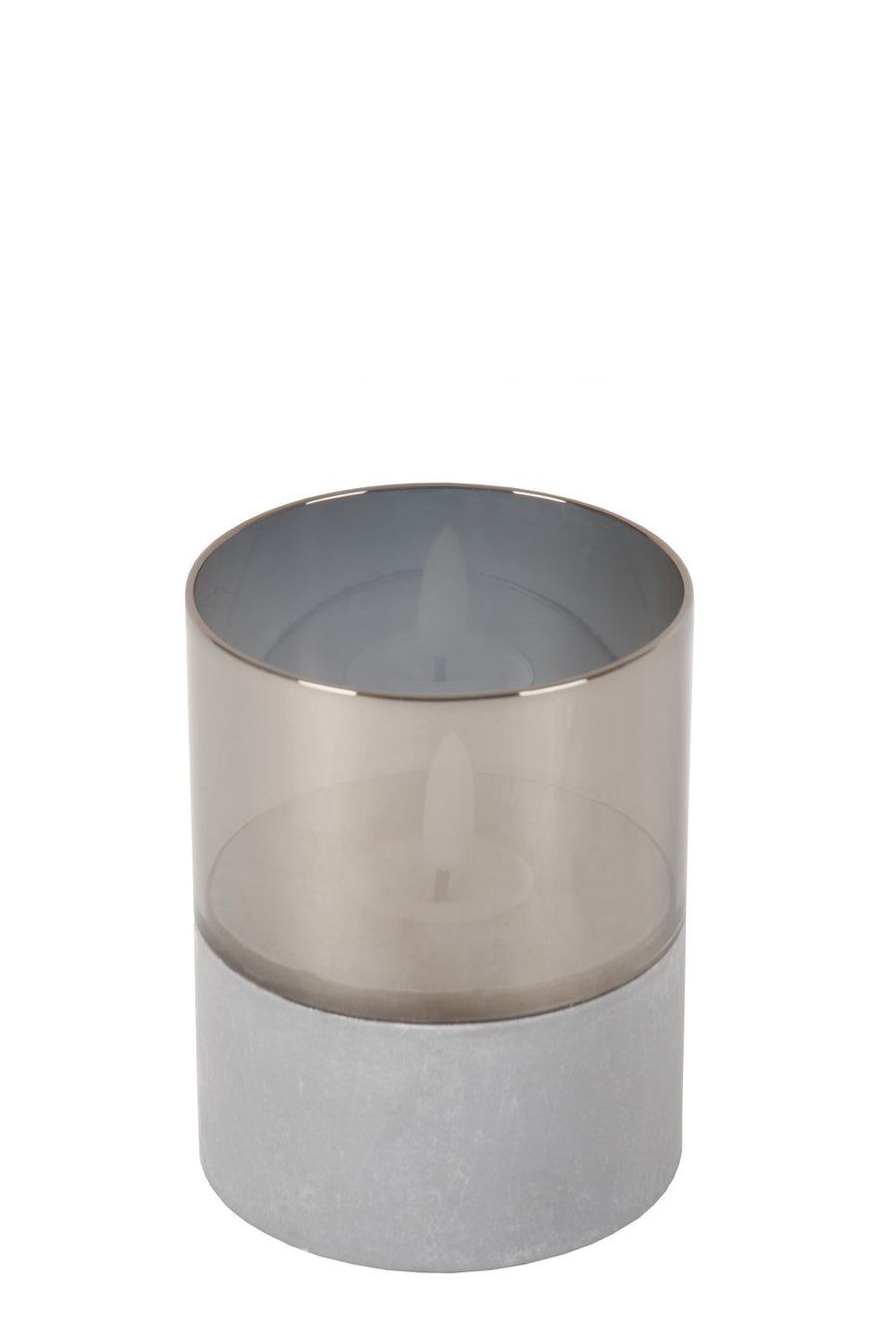Lampe à poser Velas fumée, verre