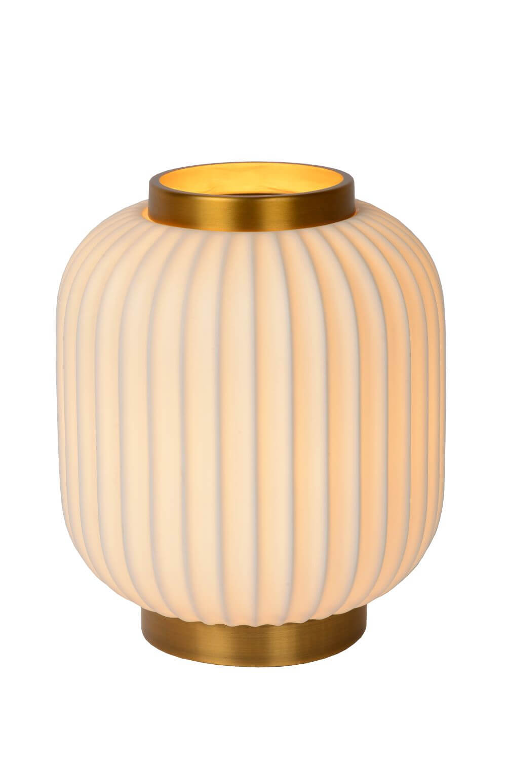 Lampe à poser Gosse blanche, porcelaine, H 23,8 cm