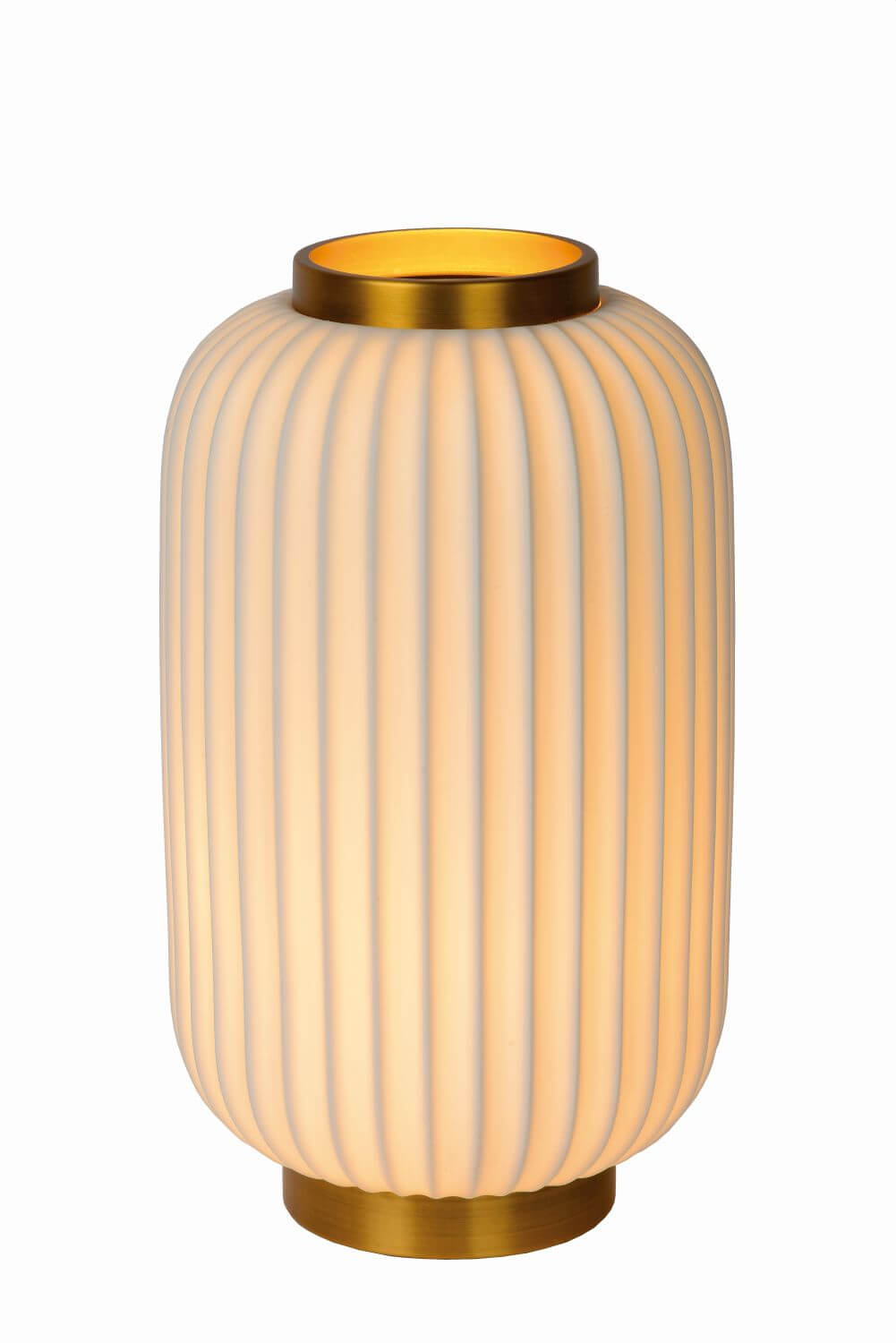 Lampe à poser Gosse blanche, porcelaine, H 33,7 cm