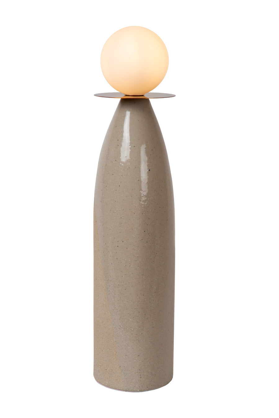Lampe à poser Figaro grise, verre, H 53,5 cm