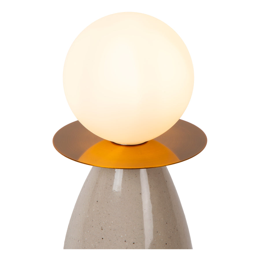Lampe à poser Figaro grise, verre, H 53,5 cm
