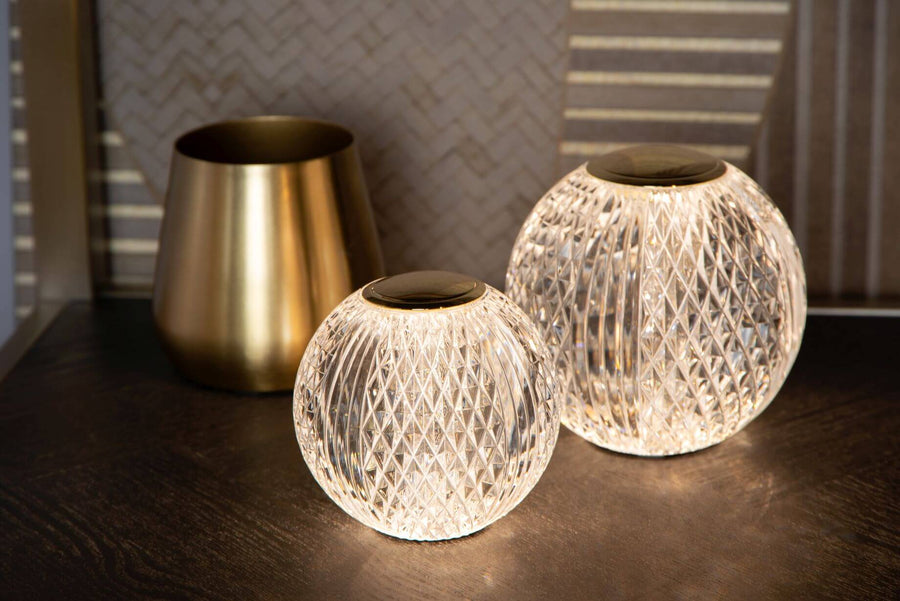 Lampe à poser Cintra transparente et dorée mat, Ø 11 cm (13599/11/60)