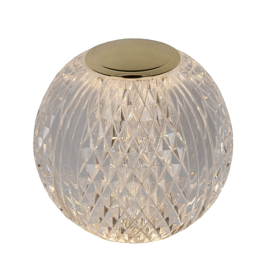 Lampe à poser Cintra transparente et dorée mat, Ø 11 cm (13599/11/60)