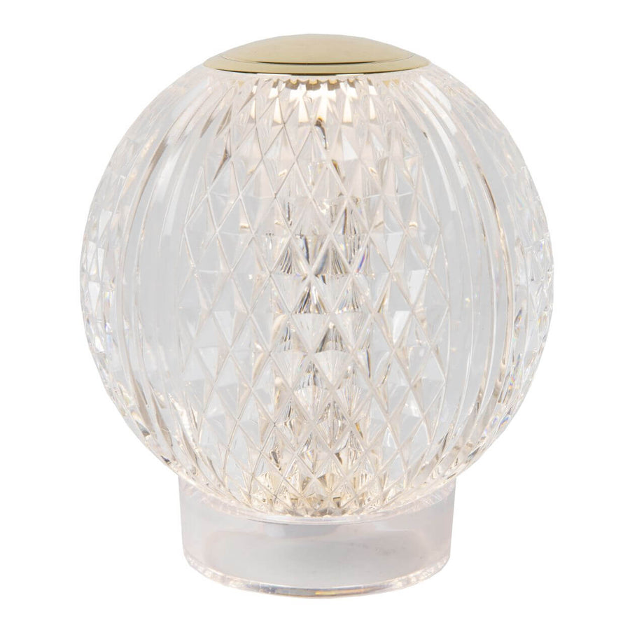 Lampe à poser Cintra transparente et dorée mat, Ø 11 cm (13599/11/60)
