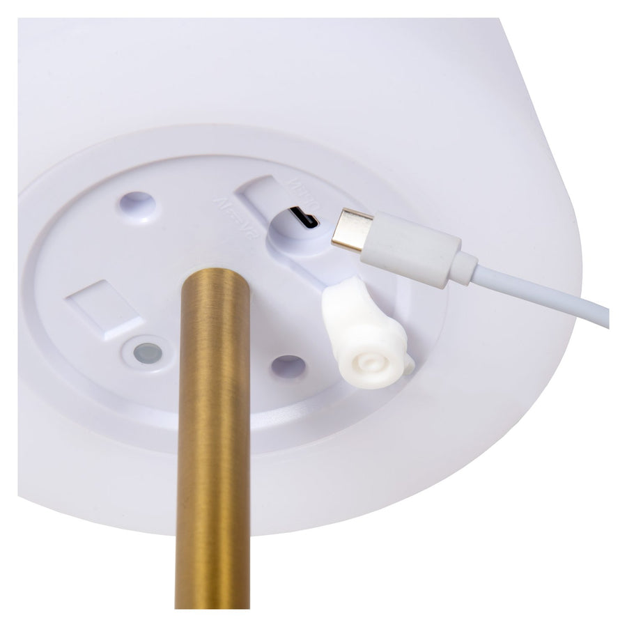 Lampe extérieure Tyon dorée mat et opale (13816/02/02)
