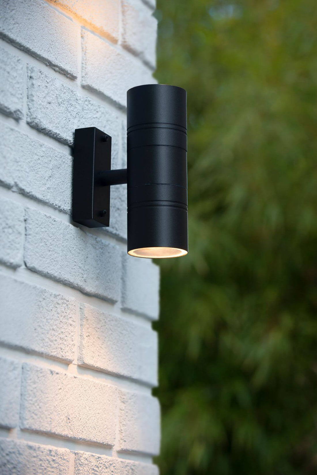 Applique extérieure Arne 2 lumières noire, H 17 cm