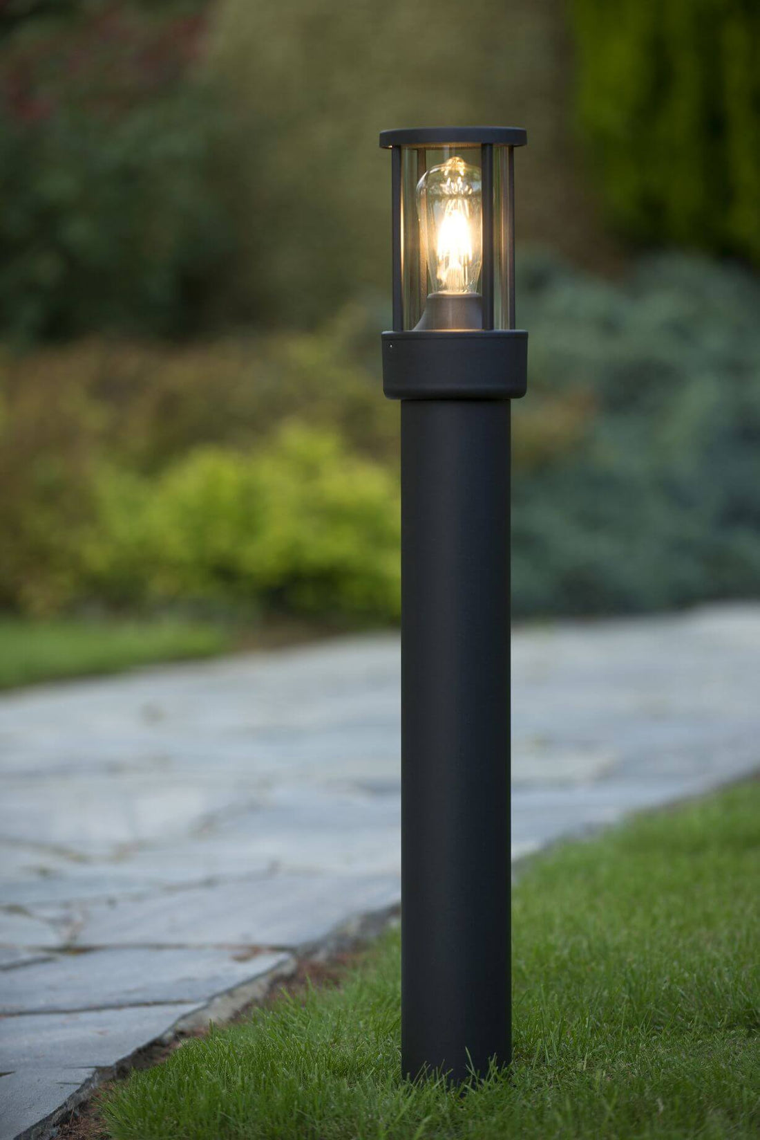 Borne extérieure Lori anthracite, verre
