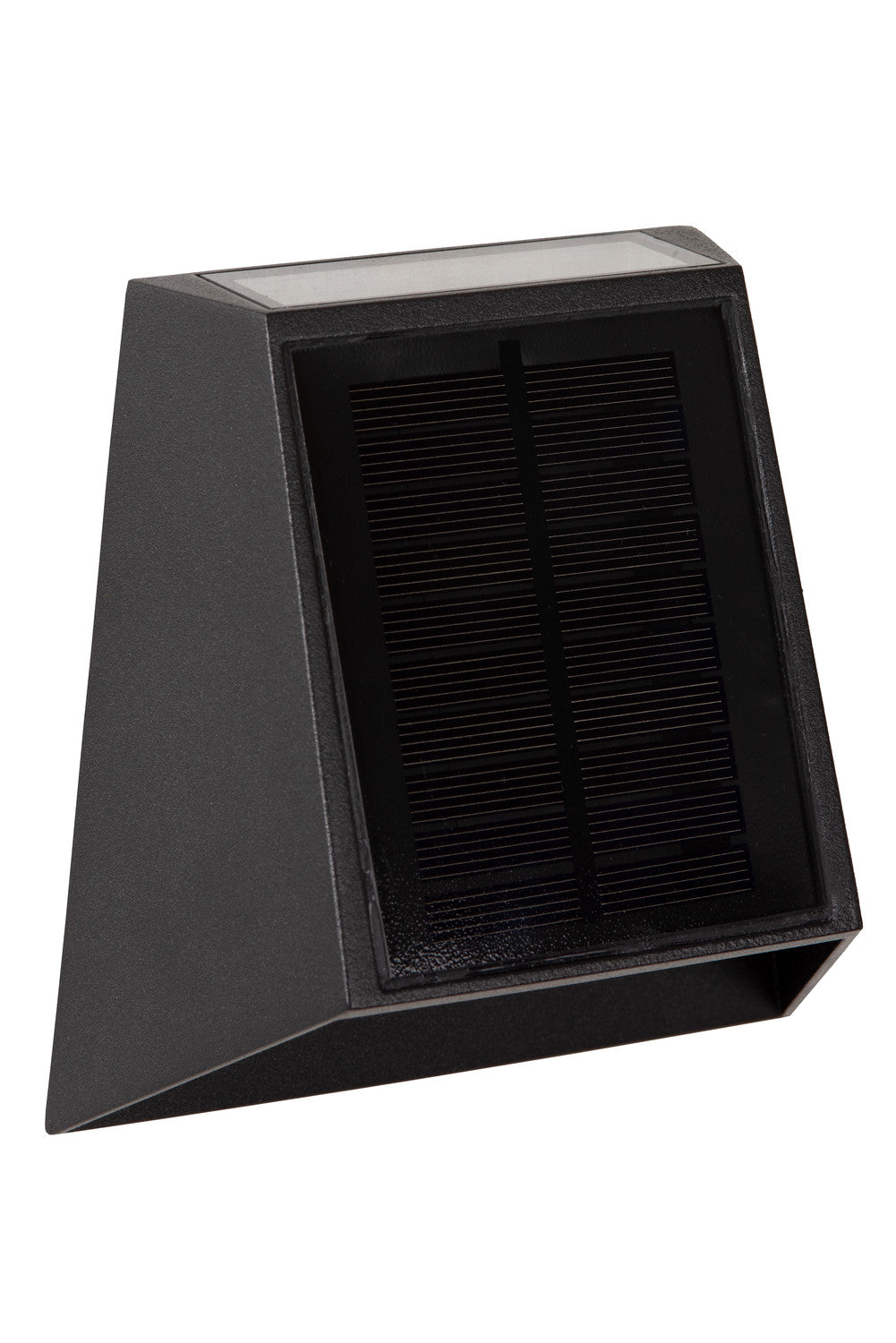 Détail du boîtier noir vu de dessus avec finition granuleuse