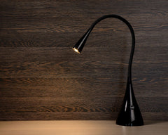 Lampe de bureau Zozy noire, H 70 cm